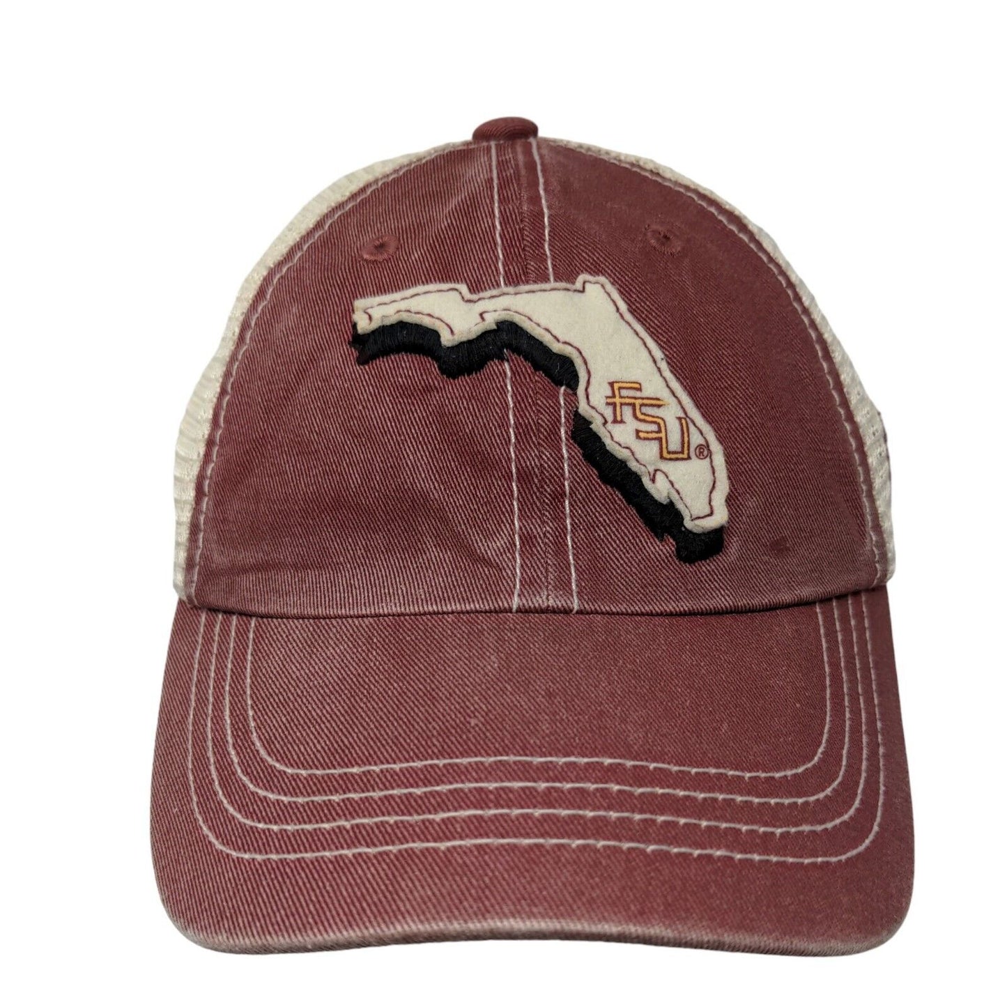 Top of the World Boy's Snapback Mesh Back Hat Red Florida State University Logo