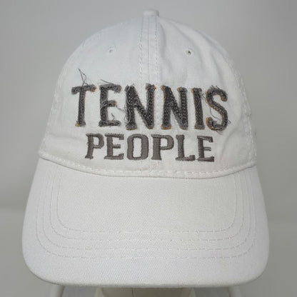 Pavilion White Baseball Cap One Size Tennis People Idaho Rackets Slideback Hat