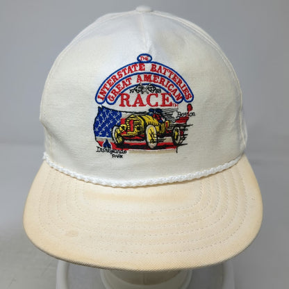 Interstate Batteries Great American Race Disney Trucker White Rope Hat Vintage