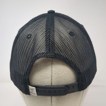 Life is Good Trucker Hat Black One Size Mesh Back Snapback Mountain Landscape