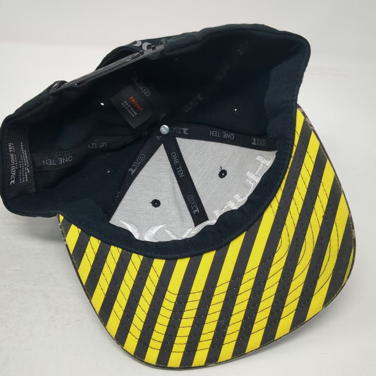 Hurley Snapback Hat Black One Size Camo Pro Flexfit 110 Flat Bill Underbrim