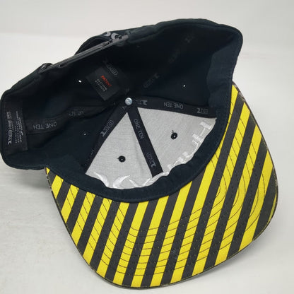 Hurley Snapback Hat Black One Size Camo Pro Flexfit 110 Flat Bill Underbrim