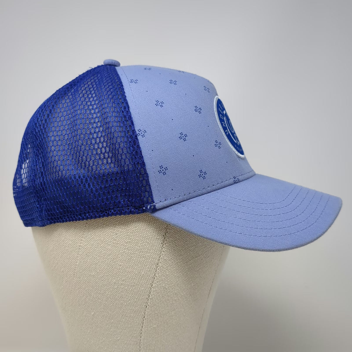Under Armour Trucker Hat Blue One Size Field Tested Patch Mesh Back Snapback