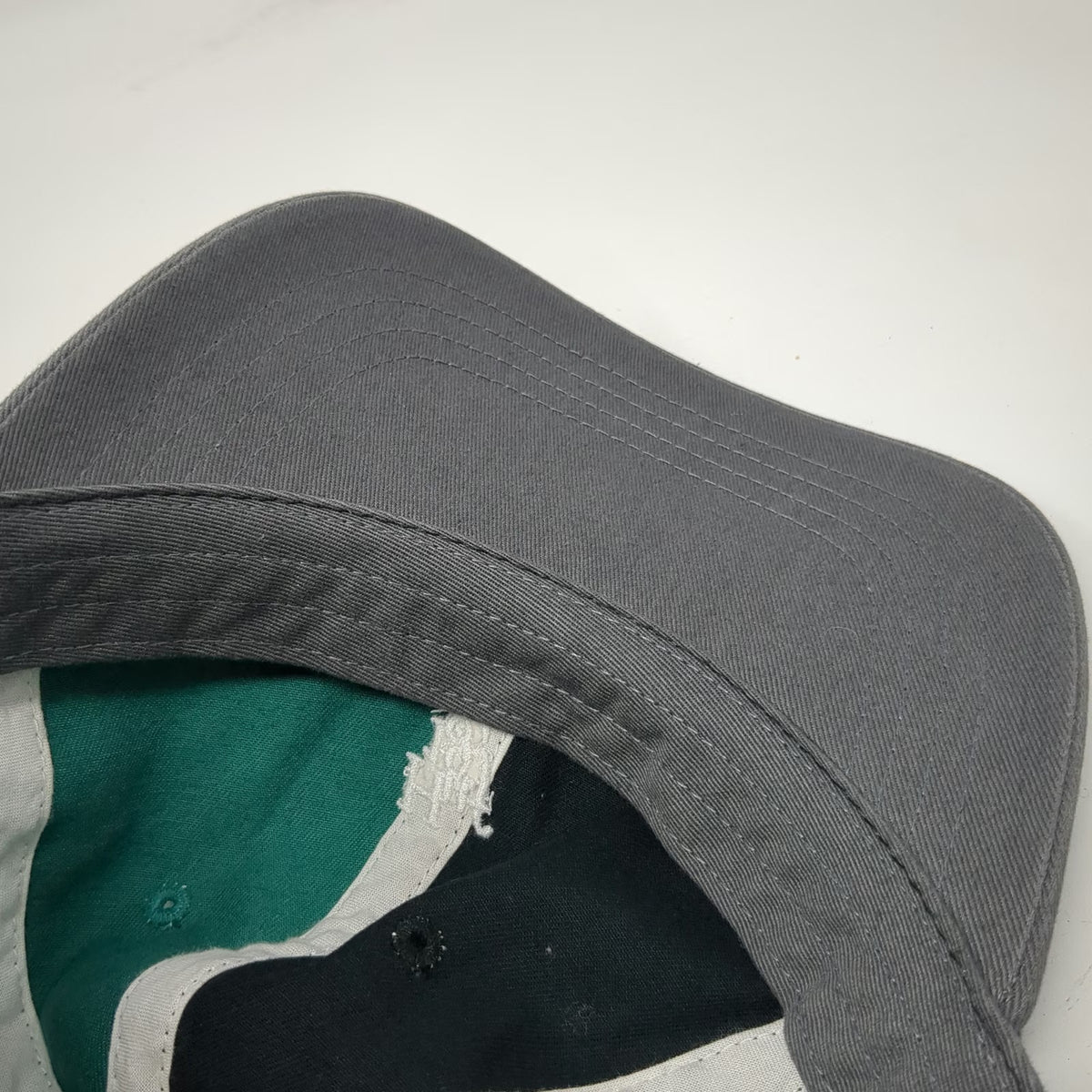 HUF Baseball Cap Green Black Gray One Size 1984 Logo Split Panel Cotton Hat