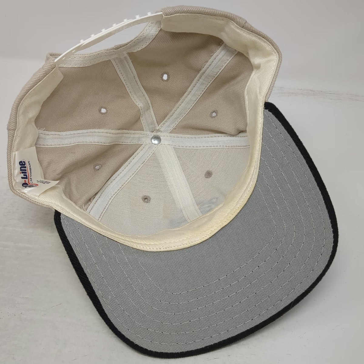 LSU Tigers NCAA Pro-Line Snapback Hat Beige Black Yellow Flat Brim Vintage