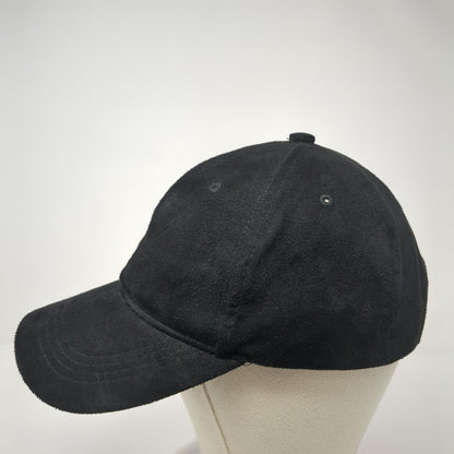 Unbranded Strapback Baseball Cap Black One Size Adjustable Vented Holes Blank