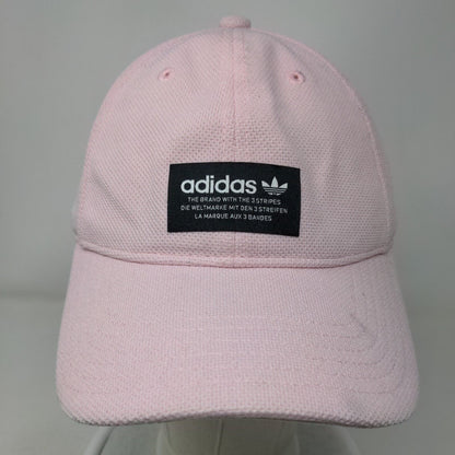 Adidas Strapback Hat Pink OSFM Adjustable Embroidered 6 Panel Polyester