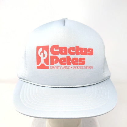 Cactus Petes Resort Casino Snapback Rope Hat Gray OSFA Adjustable