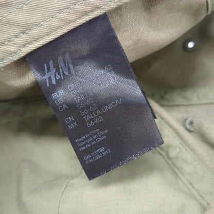 H&M Baseball Cap Green One Size Slideback Adjustable Cotton Solid Blank Hat