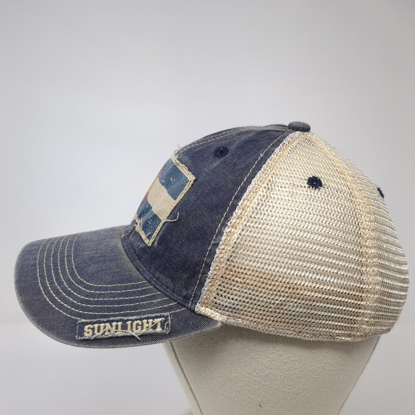 Sunlight Snapback Trucker Hat Blue OS Adjustable Embroidered Mesh Back Legacy