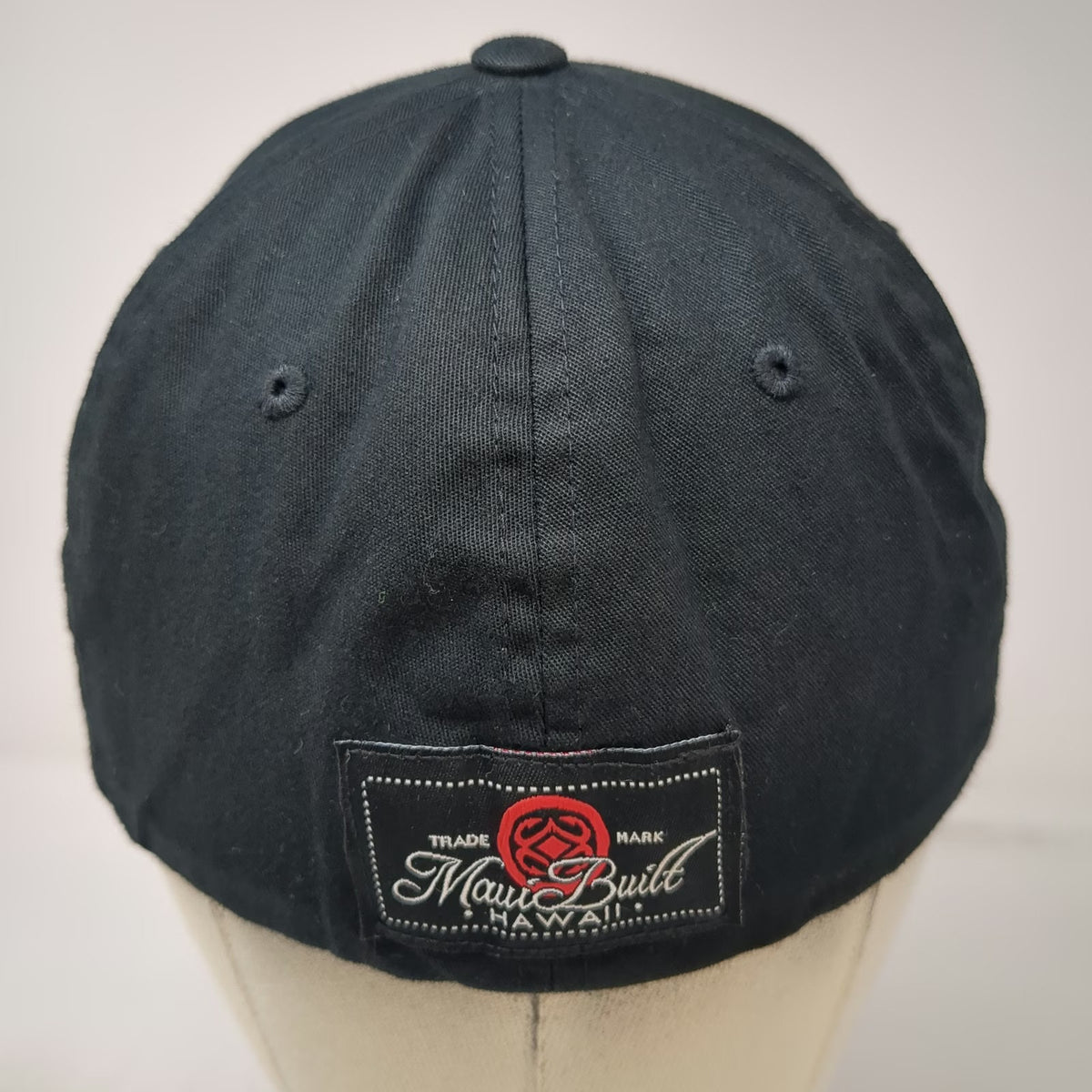 Maui Built Baseball Cap Black XL Flexfit Hawaii Patch Hat Gray Undervisor Logo