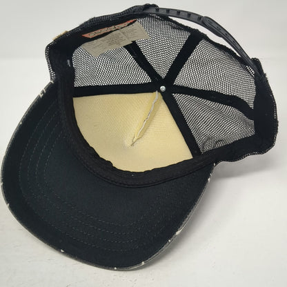 Billabong Trucker Hat Black One Size Snapback Mesh Tribal Geometric Pattern