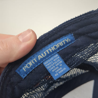 HSHS Rescue Flight Trucker Hat Blue One Size Mesh Back Port Authority