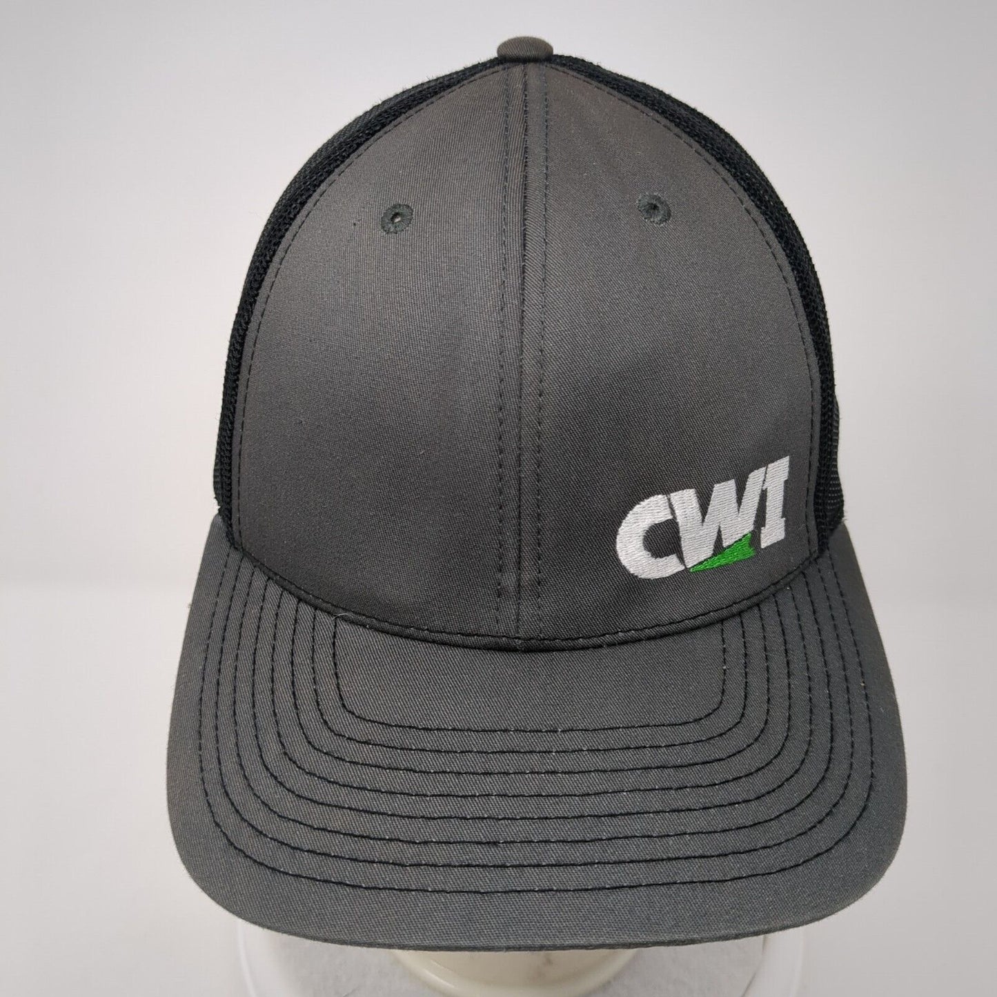 CWI Snapback Mesh Back Trucker Hat Gray One Size Adjustable Richardson