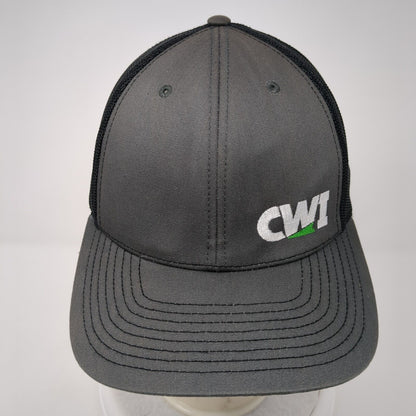 CWI Snapback Mesh Back Trucker Hat Gray One Size Adjustable Richardson