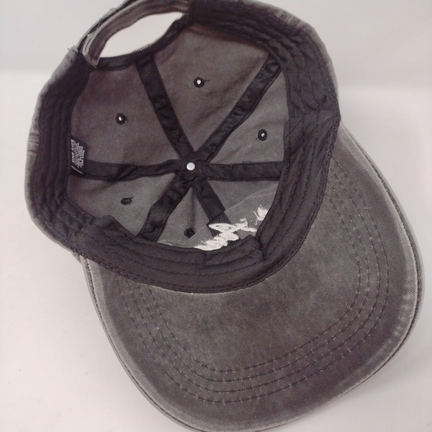 Los Angeles Strapback Hat Gray One Size Embroidered Adjustable Solid