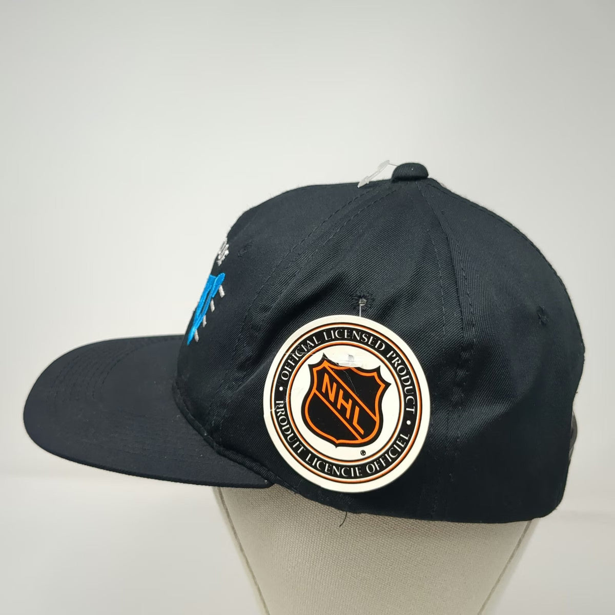 San Jose Sharks NHL The G Cap Snapback Black One Size Hat Green Underbill Logo