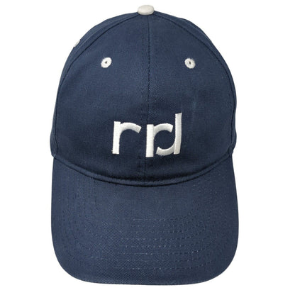 Rrj Strapback Hat Blue One Size Adjustable Embroidered Vented Holes 6 Panel Hit