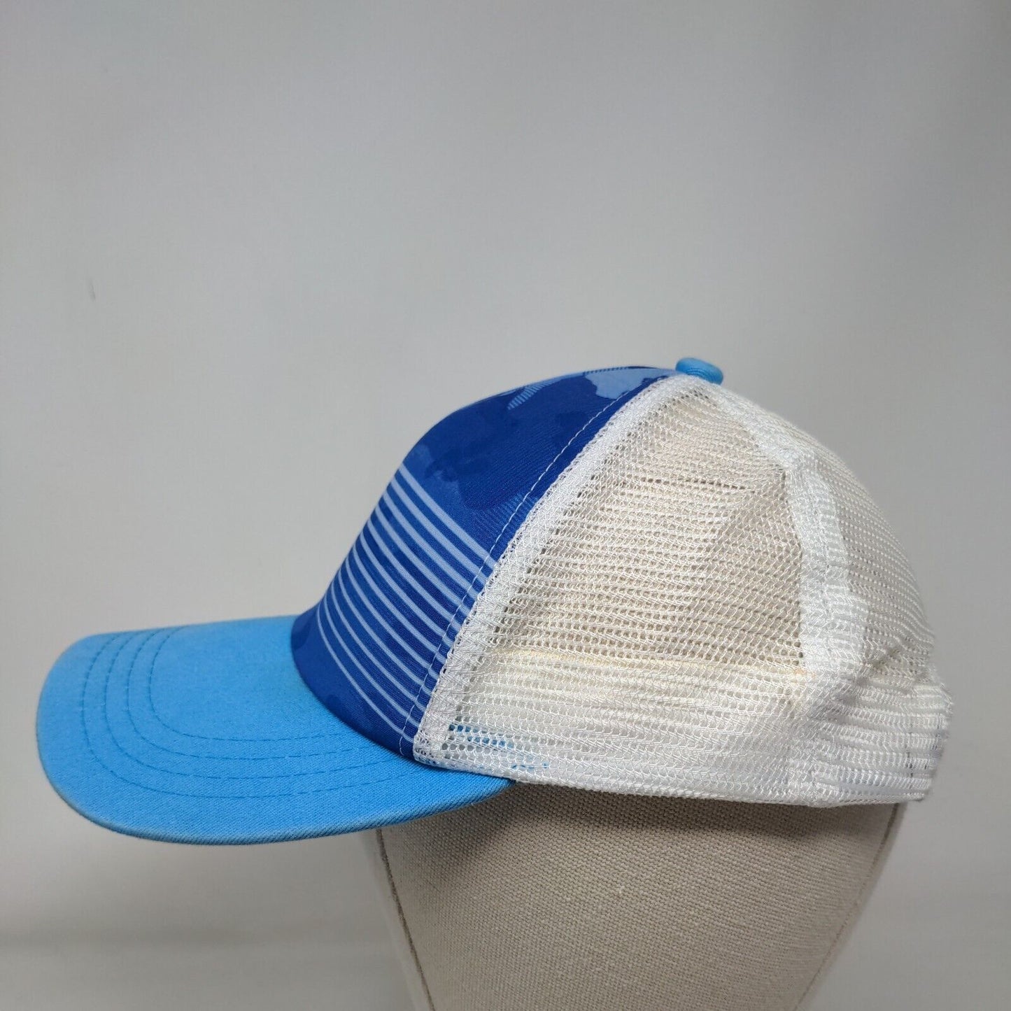 O'rageous Snapback Trucker Hat Blue One Size Adjustable Mesh Back Camo Blank