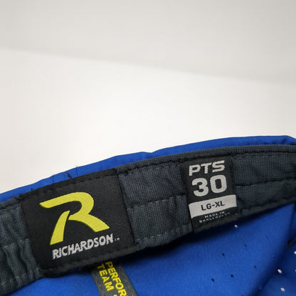 NB Fitted Hat Blue Large-XL Embroidered Laser Cut Richardson PTS Lite