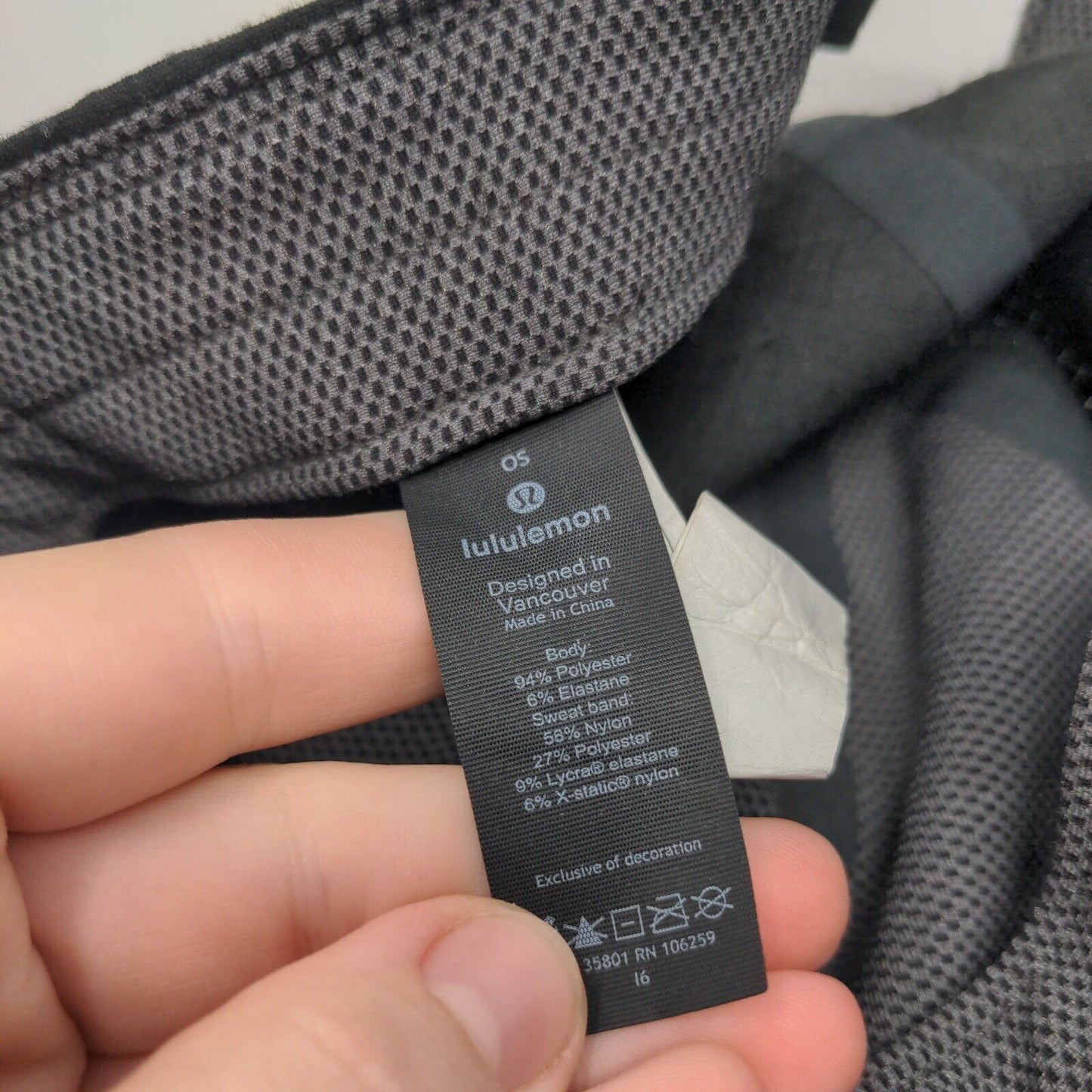 Lululemon Strapback Hat Black One Size Adjustable Lightweight 6 Panel