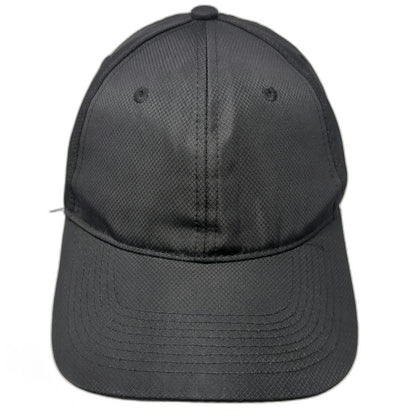 Happy Chef Baseball Cap Black One Size Polyester Ripstop Textured Strapback Hat