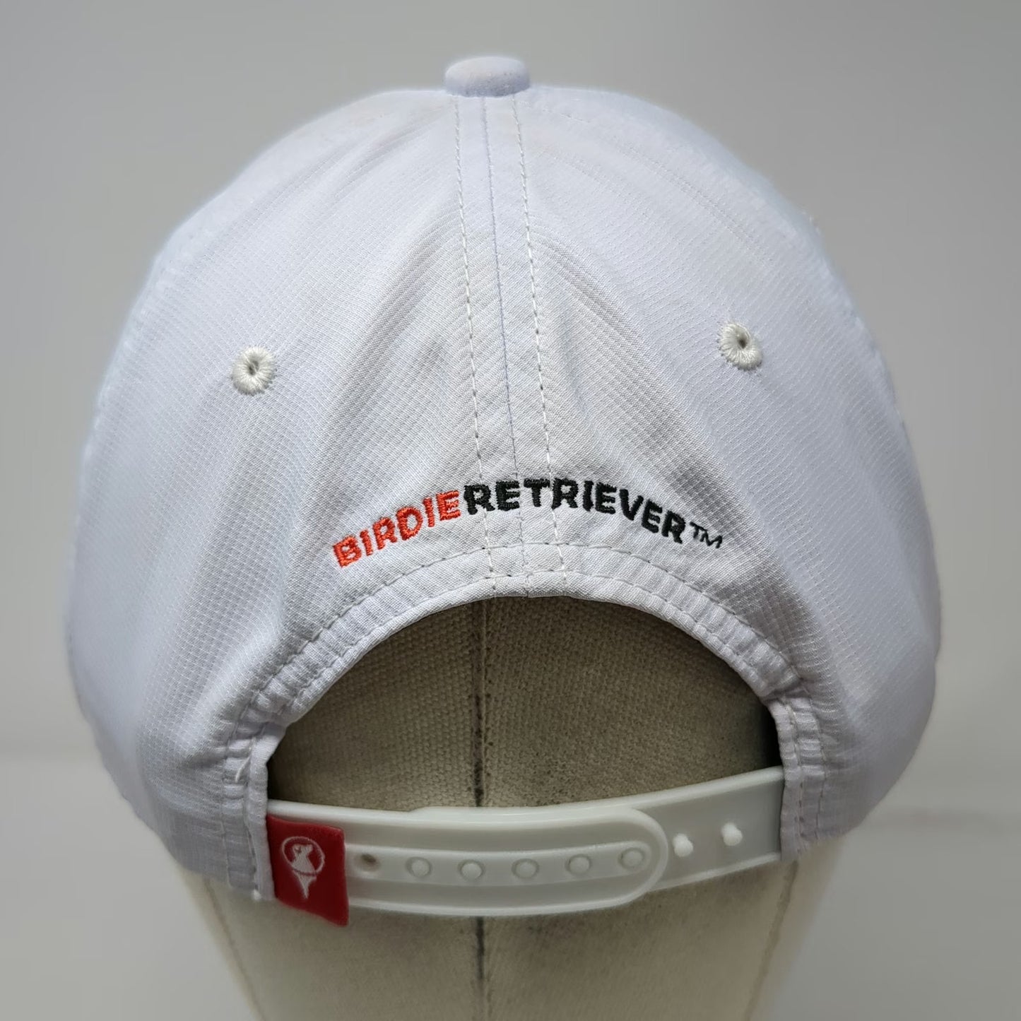 Birdie Retriever 5 Panel White One Size Snapback Rope Golf Hat Dog Flag Logo
