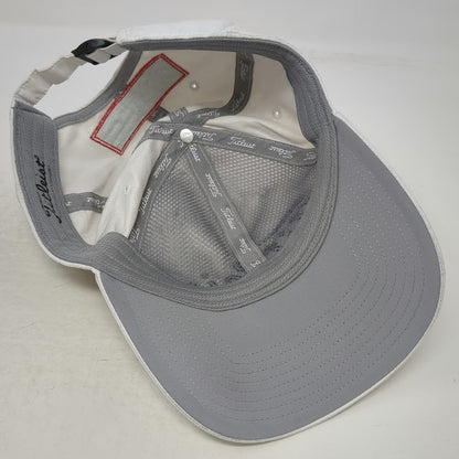 Titleist Baseball Cap White One Size Pro V1 FJ Logo Embroidered Slideback Hat