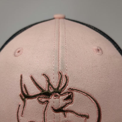 RMEF Baseball Cap Pink Black One Size Slideback Elk Foundation Logo Scroll Hat