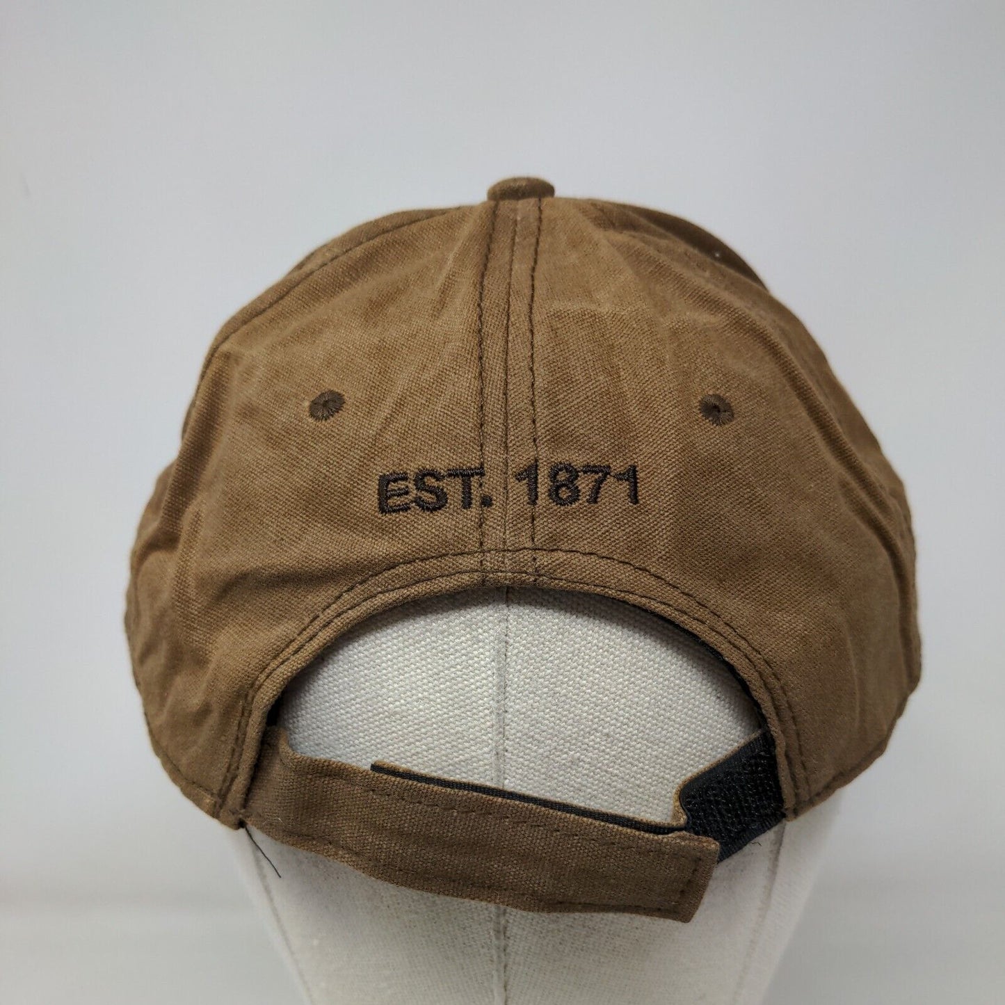 NRA Est. 1871 Strapback Hat Brown One Size Adjustable Embroidered Cotton