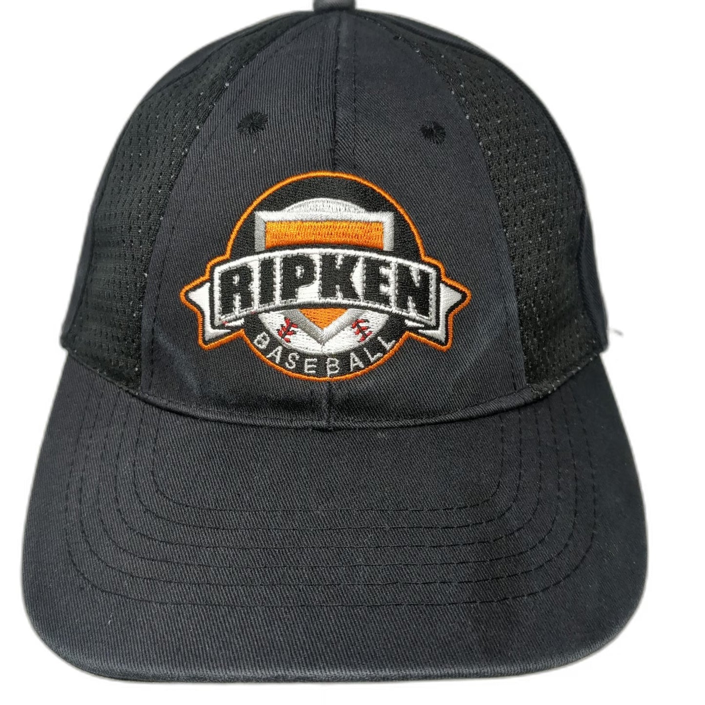 Ripken Baseball Hat Black One Size Mesh Signature Cal Jr Adjustable Strapback