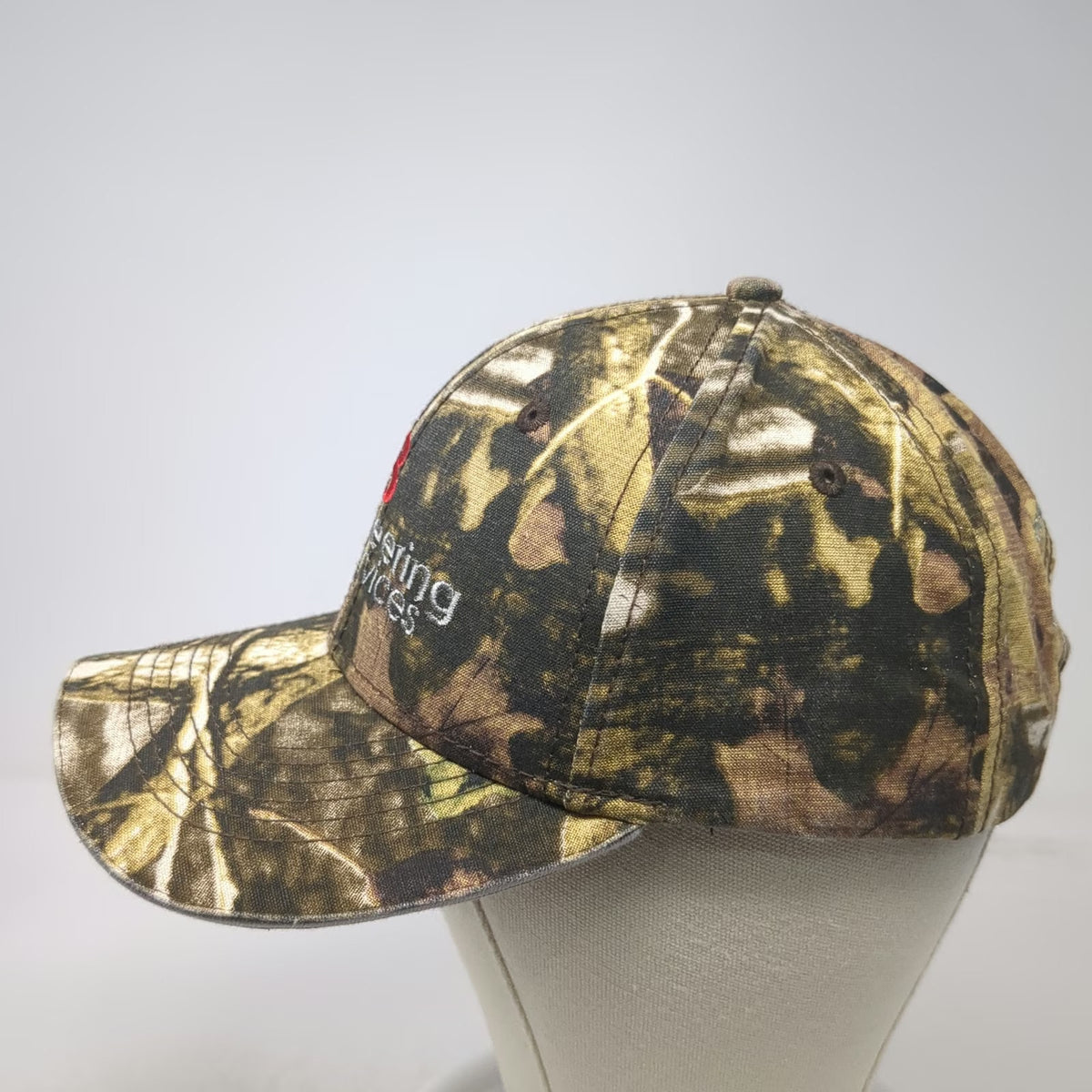 Triple Crown Baseball Cap Brown One Size Camo A&B Engineering Services Work Hat