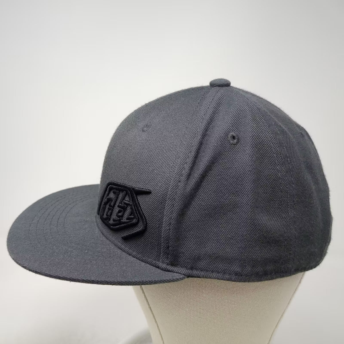 Troy Lee Designs Snapback Hat Gray One Size Embroidered Logo Flat Brim Wool Cap