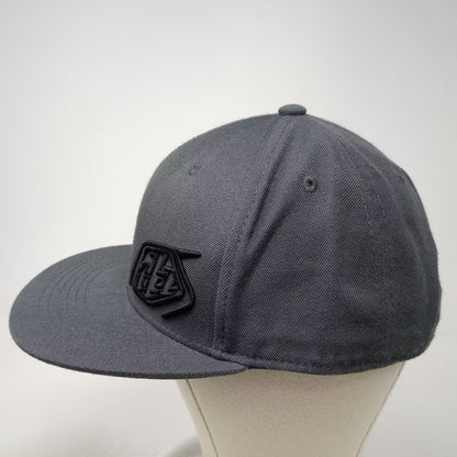 Troy Lee Designs Snapback Hat Gray One Size Embroidered Logo Flat Brim Wool Cap
