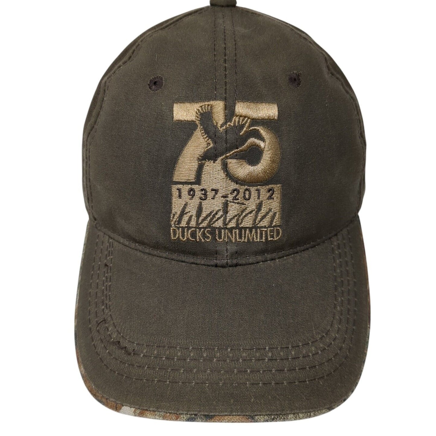 Ducks Unlimited 1937-2012 Strapback Hat Brown One Size Embroidered