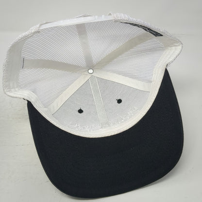 Richardson Trucker Hat Black White One Size Mesh Back Snapback Flo-Rite Fluids