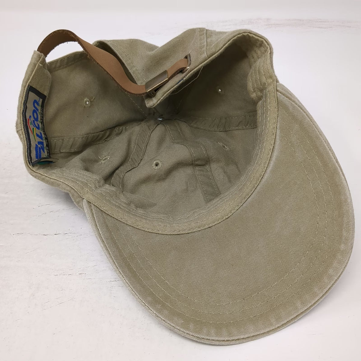 Falcon New Orleans Jazz Baseball Cap Beige One Size Leather Strapback Music Hat