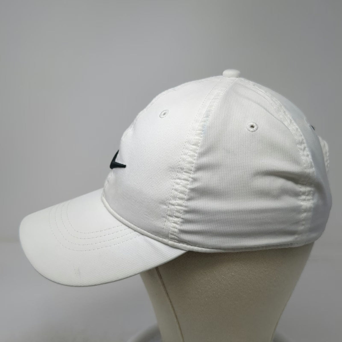 Nike Baseball Cap White One Size Legacy91 Dri-Fit Strapback Swoosh Golf Hat