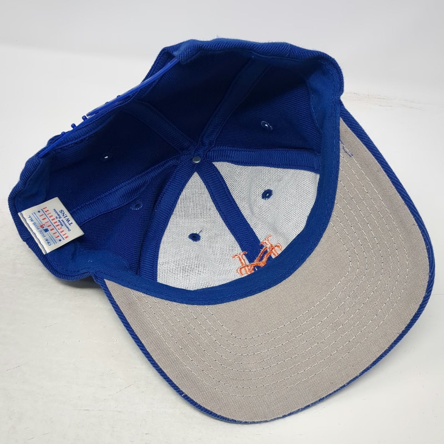 New York Mets MLB Twins Snapback Hat Blue OSFM Embroidered Logo Gray Underbrim