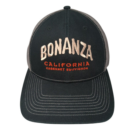 Bonanza California Snapback Trucker Hat Black One Size Mesh Back Outdoor