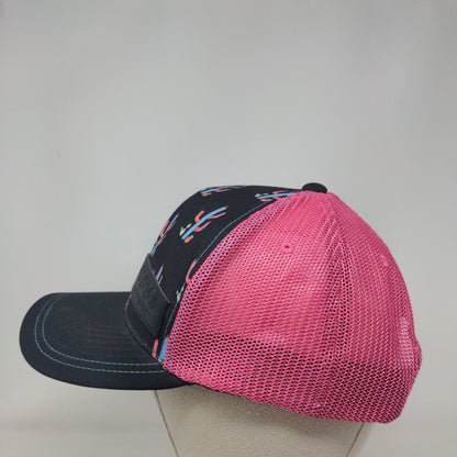 Rock & Roll Denim Cactus Print Snapback Trucker Hat Multi One Size Mesh Back