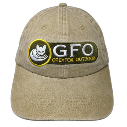 Greyfox Outdoor GFO Logo Baseball Cap Brown One Size Slideback Adjustable Hat