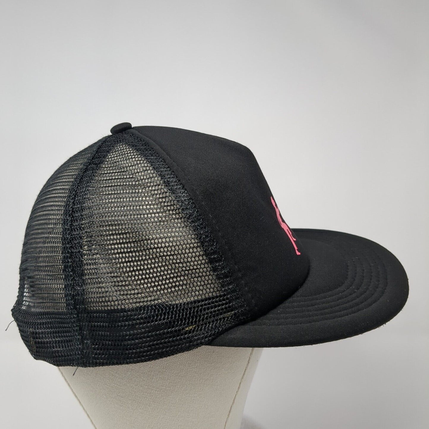 Shadow Running Snapback Trucker Hat Black One Size Mesh Back District