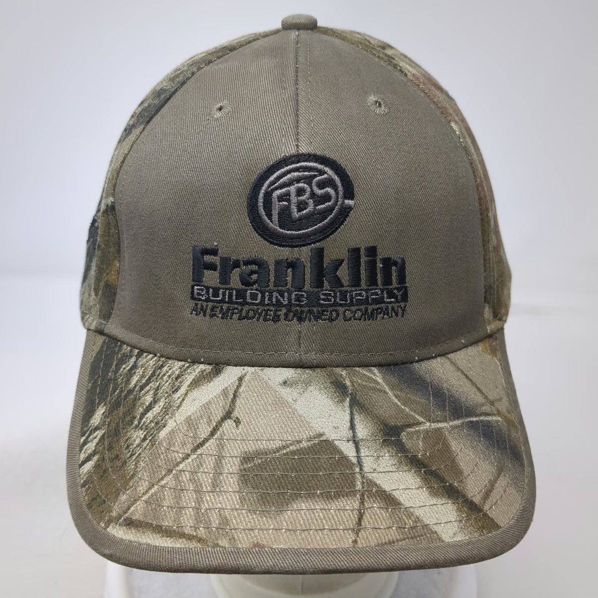 Kati Baseball Cap Brown Camo Franklin Building Supply One Size Slideback Hat