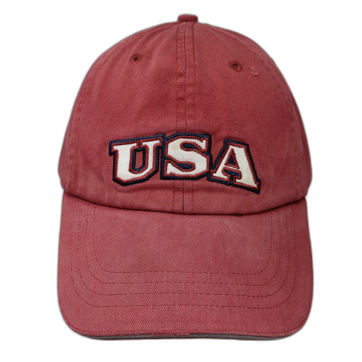 Sonoma Baseball Cap Red One Size USA Stars Strapback Cotton Distressed Hat