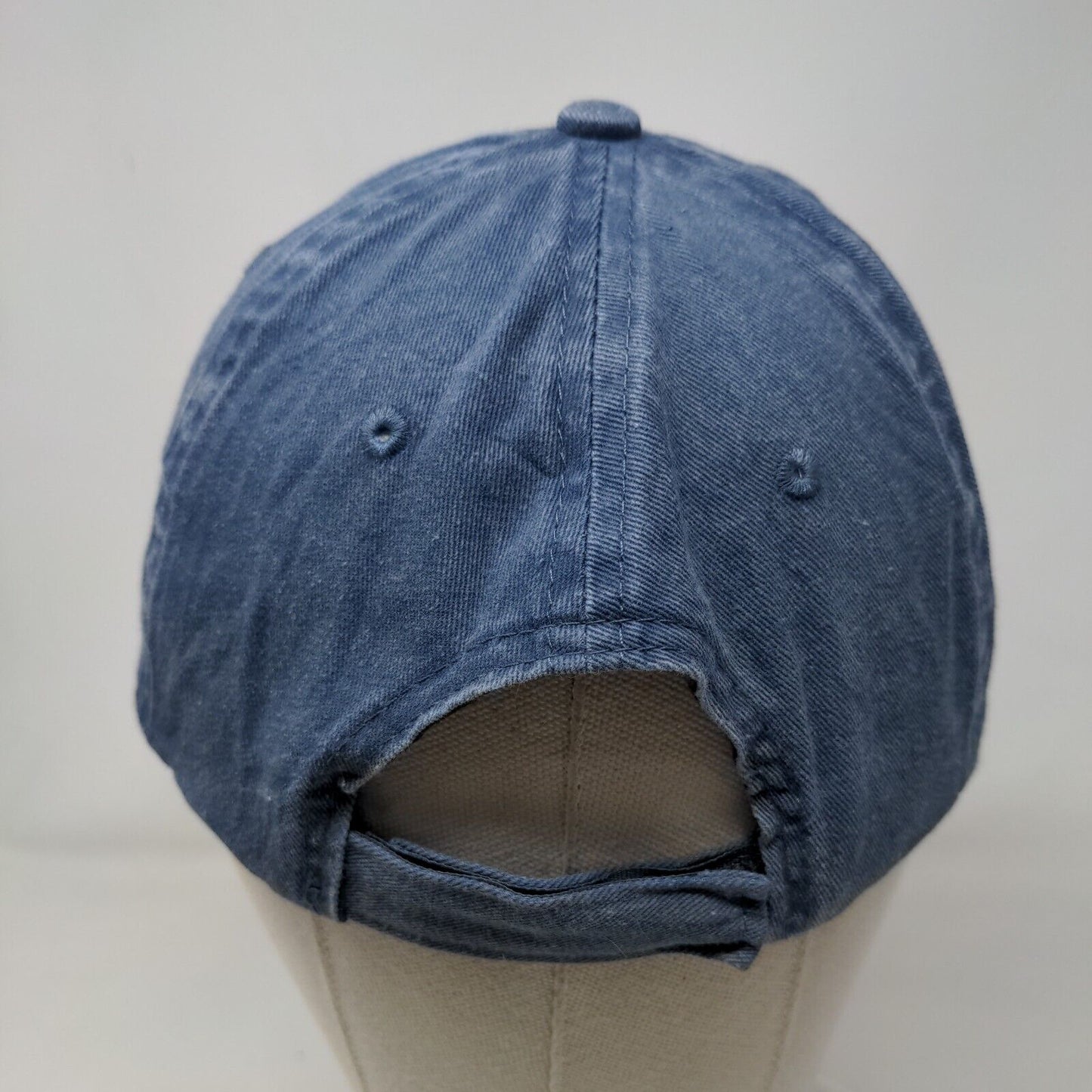 Infinity Strapback Hat Blue OSFM Adjustable Solid 6 Panel Blank