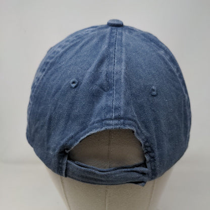 Infinity Strapback Hat Blue OSFM Adjustable Solid 6 Panel Blank