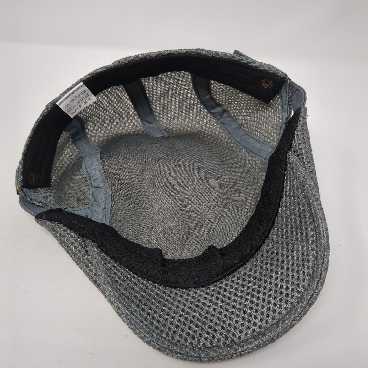 Unbranded Flat Cap Gray One Size Adjustable Mesh Breathable Blank