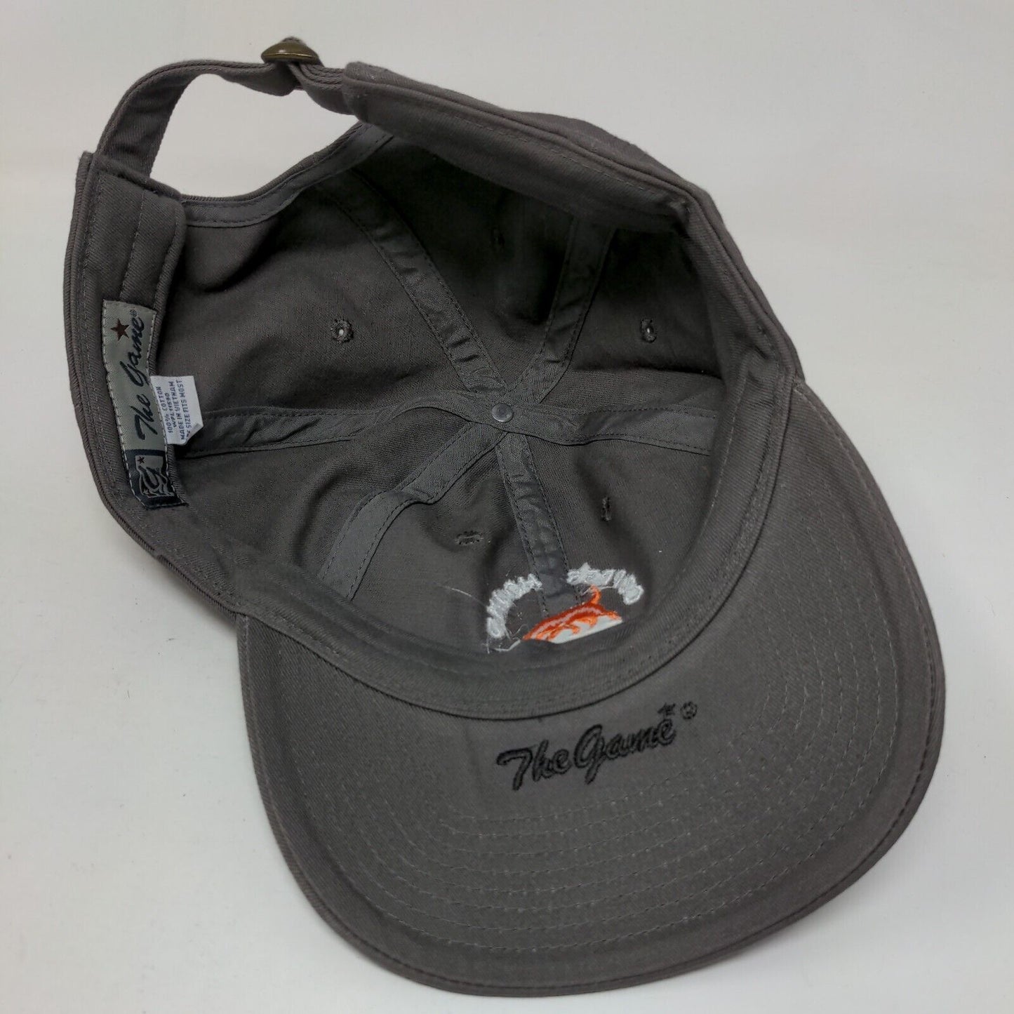 Copper Hound Pictures Slideback Hat Gray OSFM Adjustable Embroidered The Game