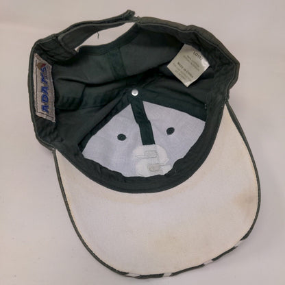 S Initial Strapback Hat Green One Size Adjustable Embroidered Adams Cotton